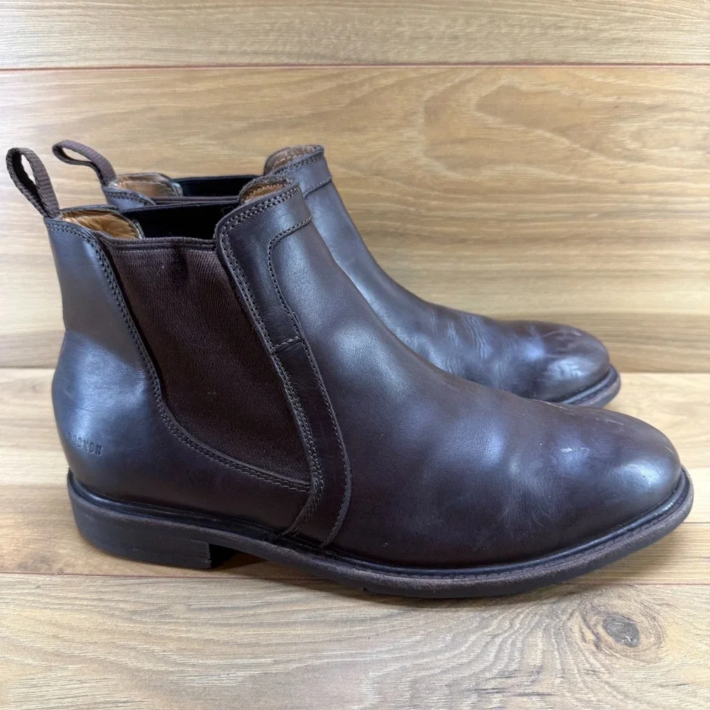 Proxon Chelsea Steel Toe Chelsea Boots Mens 9 Dark Brown Leather Good Year Welt